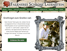Tablet Screenshot of falknerei-schloss-lauenstein.de